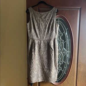 Banana Republic Textured Tan Midi Dress